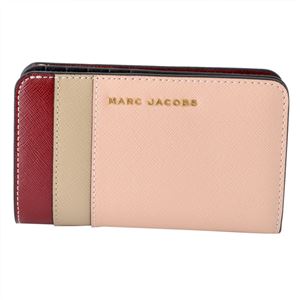 MARC JACOBS （マークジェイコブス） M0013706-697 Rose Multi （ローズマルチ）サフィアノ メタル レター カラーブロック 二つ折り財布 Saffiano Metal Letters Compact Wallet