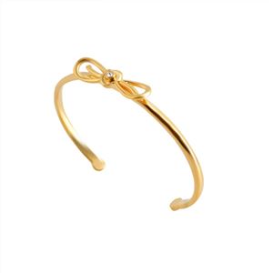 KATE SPADE （ケイトスペード） WBRUA605-922 Clear ビジュー×リボン カフバングル Dainty Sparklers Bow Cuff