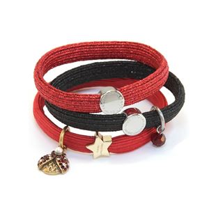 MARC JACOBS （マークジェイコブス） M0009975-601 Red Multi Ladybug Cluster Pony クラスターポニー てんとう虫チャーム ヘアゴム3本セット ブレスレットにも