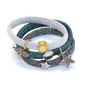 MARC JACOBS （マークジェイコブス） M0009976-401 Blue Multi Star Cloud Cluster Pony クラスターポニー スター＆雲チャーム ヘアゴム3本セット ブレスレットにも