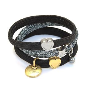 MARC JACOBS （マークジェイコブス） M0009978-002 Black Mlti MJ Coin Pearl Clster Pony クラスターポニー コイン＆パールチャーム ヘアゴム3本セット ブレスレットにも