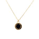 MARC JACOBS （マークジェイコブス） M0008546-062 Black／Oro ロゴ ディスク エナメル ペンダント／ネックレス Logo Disc Enamel Pendant