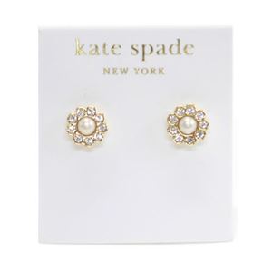 KATE SPADE （ケイトスペード） PARK AVENUE PEARLS Pave Studs パール×クリスタル ピアス WBRU0944-142