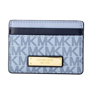 MICHAEL KORS （マイケルコース） 32F7GF6D0B 409 PLBLUE／ADMRL カラーブロック MKロゴ シグネチャー柄 カードケース JET SET TRAVEL