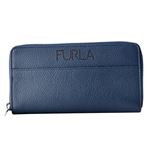 FURLA （フルラ） 938275 BLU メンズ ラウンドファスナー長財布 パンチング加工ロゴ ULISSE