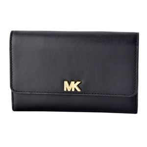 MICHAEL KORS （マイケルコース） 32S8GF6E2L 001 Black MKロゴ パスケース付 二つ折り長財布