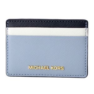 MICHAEL KORS （マイケルコース） 32T8GF6D1T 425 PLBL／WT／ADMR カラーブロック カードケース JET SET TRAVEL