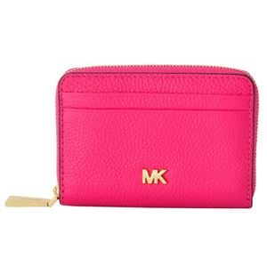 MICHAEL KORS （マイケルコース） 32T8GF6Z1L 564 Ultra Pink MKロゴ ジップアップ コイン カード ケース