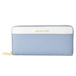 MICHAEL KORS （マイケルコース） 32T8GF6Z3T 425 PLBL／WT／ADMR カラーブロック 背面カードポケット付 ラウンドファスナー長財布