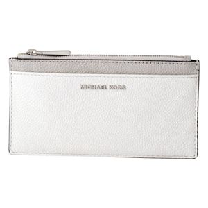 MICHAEL KORS （マイケルコース） 32T8SF6D7T 191 WHT／PGY／ALUM カラーブロック ジップ カードケース キーリング付 マルチケース