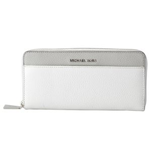 MICHAEL KORS （マイケルコース） 32T8SF6Z3T 191 WHT／PGY／ALUM カラーブロック 背面カードポケット付 ラウンドファスナー長財布