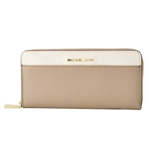 MICHAEL KORS （マイケルコース） 32T8TF6Z3T 199 TRFL／LTC／OAT カラーブロック 背面カードポケット付 ラウンドファスナー長財布