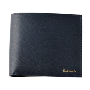 Paul smith （ポールスミス） 4833 W905 47 NAVY 小銭入れ付 二つ折り財布 内外バイカラー
