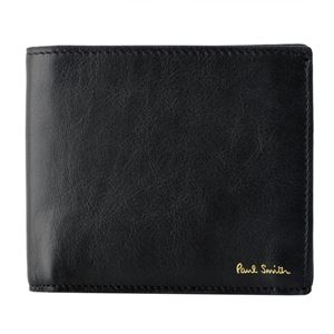 Paul smith （ポールスミス） 5039 W809 79 Black 小銭入れ付 二つ折り財布