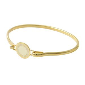 MARC JACOBS（マークジェイコブス）M0008542-106 Cream ロゴ ディスク エナメル バングル ブレスレット Logo Disc Enamel Hinge Bracelet