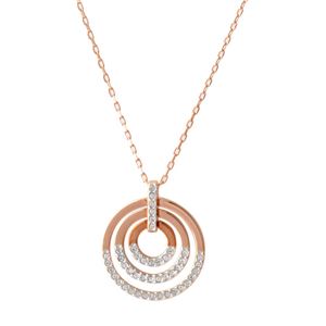 SWAROVSKI（スワロフスキー）5349193 クリスタルパヴェ サークル ペンダント ネックレス Circle Rose Gold