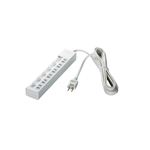 BUFFALO OAタップ 2ピン 6個口 雷サージ 個別スイッチ付 5m ホワイト BSTA26E50WH