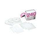 BUFFALO CD/DVD不織布ケース 両面収納タイプ 120枚入 ホワイト BSCD06H120WH