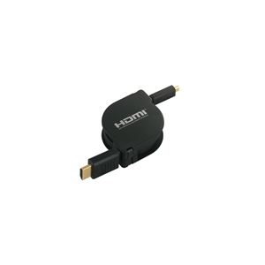 BUFFALO スマートフォン用ケーブル microHDMI 巻き取り 1.2m ブラック BSMPC05H12BK