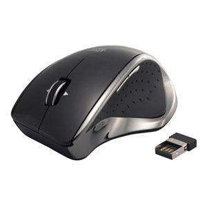 BUFFALO BlueLED無線マウス Simpring対応 2.4GHz 5ボタン 横スクロール ブラック SRMB01BK