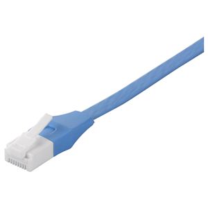 BUFFALO ツメの折れないLANケーブル カテゴリー6a ストレート フラットタイプ 3.0m ブルー BSLS6AFU30BL