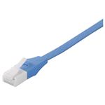 BUFFALO ツメの折れないLANケーブル カテゴリー6a ストレート フラットタイプ 3.0m ブルー BSLS6AFU30BL