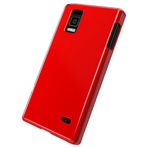 BUFFALO Optimus G L-01E専用 3Hハードケース 液晶保護フィルム付 レッド BSMPL01EHRD