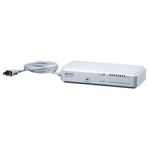 バッファロー レイヤー2 Giga対応 ノン・インテリジェントスイッチ 8ポート 電源ケーブル取り付け済 BS-G2108UR-TP