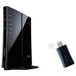 バッファロー QRsetup エアステーション 11n/g 300Mbps 無線LAN親機 USB2.0用子機セット WHR-300/U