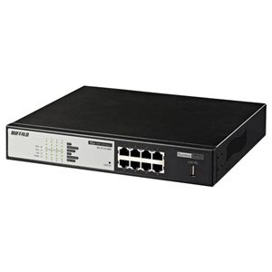 バッファロー レイヤー2 IEEE 802.3at規格(PoE+)対応 WebスマートGigaスイッチ 8ポートモデル BSL-PS-G2108M