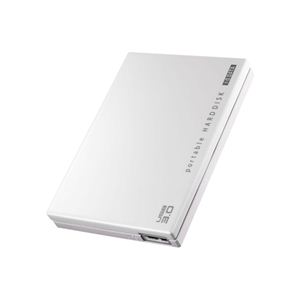 アイ・オー・データ機器 USB 3.0対応 ポータブルHDD「超高速カクうす」 ホワイト×シルキーグレー 500GB HDPC-UT500W