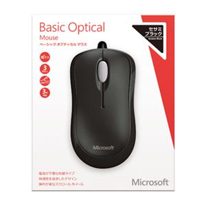 日本マイクロソフト Basic Optical Mouse セサミ ブラック P58-00069