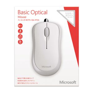 日本マイクロソフト Basic Optical Mouse シルキー ホワイト P58-00070