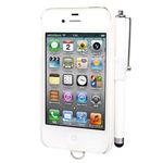 プリンストンテクノロジー iPhone 4S/4用カードホルダー+ペンホルダー付きケース(ホワイト) PIP-CHC2PW