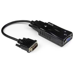StarTech DVI(オス)-VGA(メス)変換アダプタ　DVI-D(19ピン)-VGA(D-Sub15ピン)フォーマットコンバータ　920x1200　ブラック DVI2VGACON