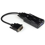 StarTech DVI(オス)-VGA(メス)変換アダプタ　DVI-D(19ピン)-VGA(D-Sub15ピン)フォーマットコンバータ　920x1200　ブラック DVI2VGACON