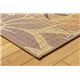 純国産/日本製 袋織い草カーペット 『なでしこ』 ベージュ 江戸間4.5畳（約261×261cm） 抗菌＆防臭効果 - 縮小画像3
