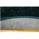 ホットカーペット対応 2色のミックスシャギーラグ 『マッシュ』 グリーン 130×185cm楕円（オーバル） - 縮小画像3