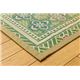 純国産/日本製 い草花ござカーペット 『アシック』 グリーン 江戸間8畳（約348×352cm） - 縮小画像3