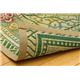 純国産/日本製 い草花ござカーペット 『アシック』 グリーン 江戸間8畳（約348×352cm） - 縮小画像4