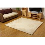 麻混カーペット 『FXガレット』 アイボリー 江戸間2畳 174×174cm(中材:ウレタン) 正方形 麻混カーペット 『FXガレット』 アイボリー 江戸間2畳 174×174cm(中材:ウレタン) 正方形