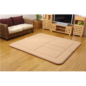国産(日本製)固綿40mm使用 しじら生地 ふっくら敷 『平安F敷』 ベージュ 190×190cm 正方形の詳細を見る 国産(日本製)固綿40mm使用 しじら生地 ふっくら敷 『平安F敷』 ベージュ 190×190cm 正方形の詳細を見る
