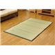 い草ごろ寝マット 『川メダカ四方縁』 ブルー セミダブル 約113×180cm(中:固わた15mm)
