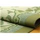 三重織り い草ラグカーペット 『D×エンティス』 グリーン 約191×191cm（裏：不織布） - 縮小画像2
