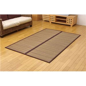 純国産/日本製 い草ラグ 『い草たっぷり』 ブラウン 約133×200cm(中材:あま織い草2層)の詳細を見る 純国産/日本製 い草ラグ 『い草たっぷり』 ブラウン 約133×200cm(中材:あま織い草2層)の詳細を見る