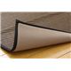 純国産/日本製 い草ラグカーペット 『Fソリッド』 ダークブラウン 約87×130cm（裏：ウレタン） - 縮小画像4