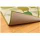 純国産/日本製 袋織 い草ラグカーペット 『Fブレス』 グリーン 約191×191cm（裏：ウレタン） - 縮小画像4