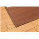 純国産/日本製 袋織 い草ラグカーペット 『F和格子』 ブラウン 約191×191cm（裏：ウレタン） - 縮小画像3