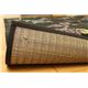 純国産/日本製 袋三重織 い草ラグカーペット 『菊ロマン』 ブラック 約176×230cm - 縮小画像3