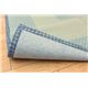 い草ラグカーペット 『D×いおり』 ブルー 約180×180cm （裏：不織布）正方形 - 縮小画像4